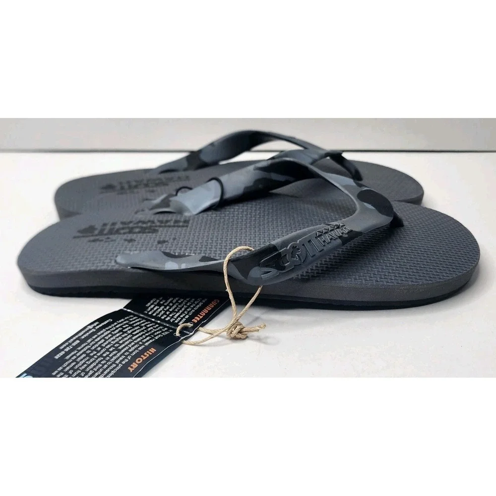 Scott Hawaii - Men's 4230 Ho'onalu Flip Flops/Sandals - Black Camo - Sz 8 - NWT
